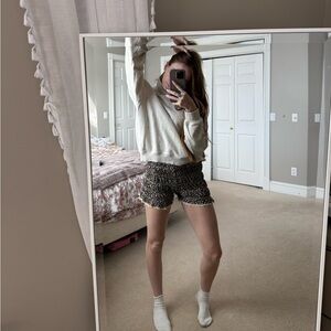 Cheetah ruffle shorts